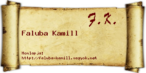 Faluba Kamill névjegykártya